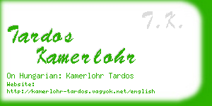 tardos kamerlohr business card